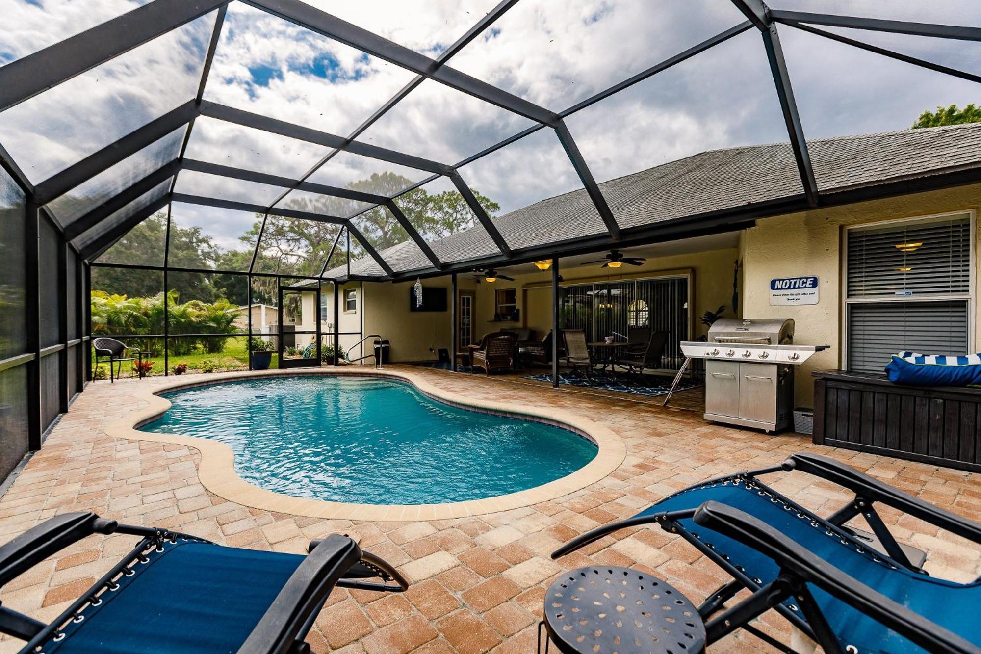 Sunny Oasis Getaway -Heated Pool-Mini Golf-Near Beach Nokomis Exterior foto